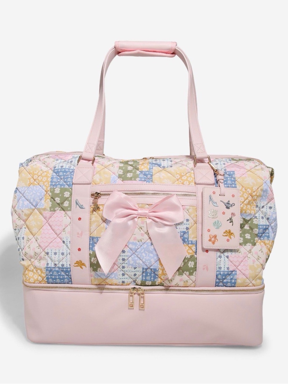 New Disney Princess Patchwork Quilted Duffle Bag